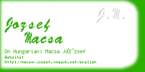 jozsef macsa business card